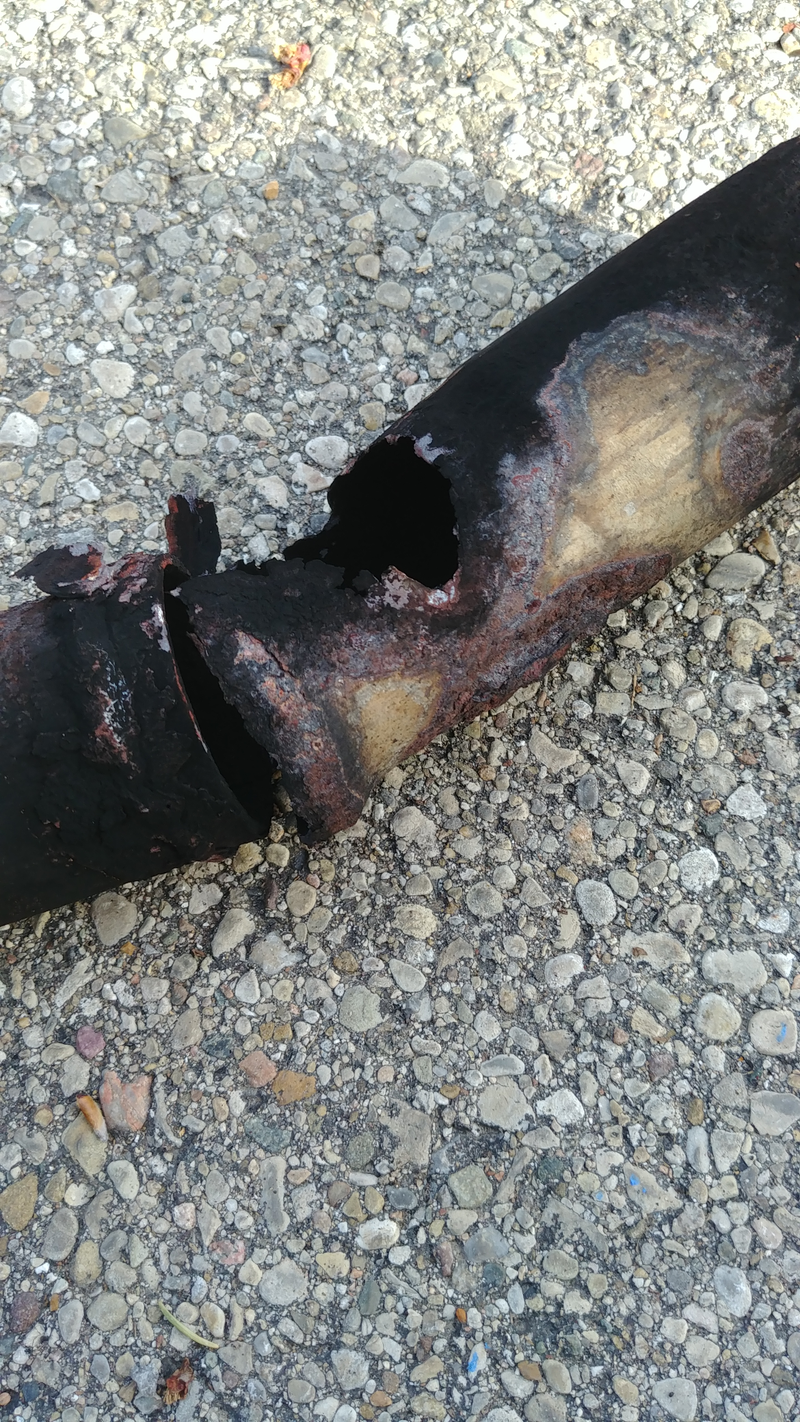 Notice that a solid third of the way around is completely gone. This is where my exhaust was coming out.